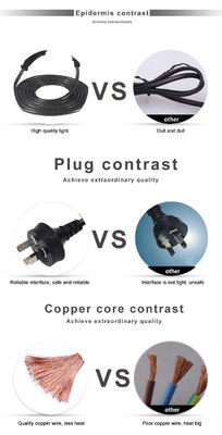 220V Fêmea 3X1.0MM Cabo 240V Saa Plug Cordão de alimentação do computador Austrália Para C13