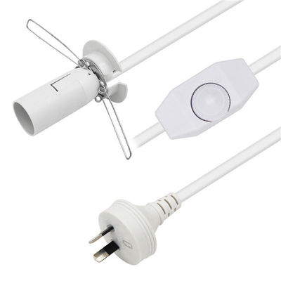 Cabo H03VVh2-F 2G*0.75mm2 Interruptor dimmer de lâmpada de sal e cabo de alimentação E14 com plugue australiano
