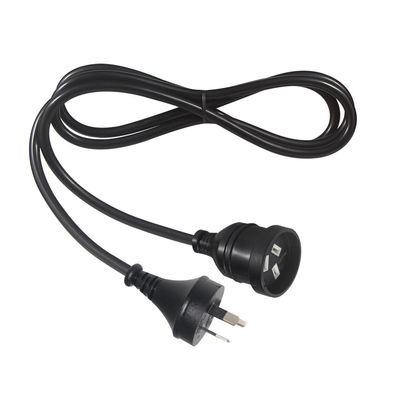 Austrália Plug H05vv-f 3g 3*0.5mm2/0.75mm2 IEC Conector Cordão de alimentação com duplo feminino