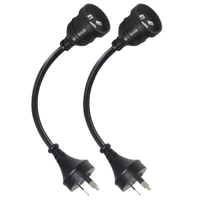 Austrália Plug H05vv-f 3g 3*0.5mm2/0.75mm2 IEC Conector Cordão de alimentação com duplo feminino