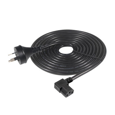 90 graus ângulo direito C13 para SAA 3Pin cabo de alimentação H05VV-F 3G*0.75mm2 1.2M para monitor de PC
