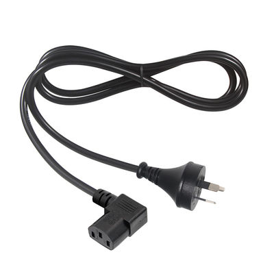 90 graus ângulo direito C13 para SAA 3Pin cabo de alimentação H05VV-F 3G*0.75mm2 1.2M para monitor de PC