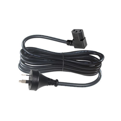90 graus ângulo direito C13 para SAA 3Pin cabo de alimentação H05VV-F 3G*0.75mm2 1.2M para monitor de PC