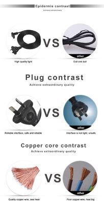 2m SAA Iec Plug H03vvh2f 2X075mm2 Austrália 2 Prong Figura 8 Ac cabo extremo ângulo de extensão C7 Conector cabo de alimentação