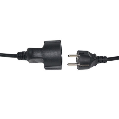 Cee 7/7 Cord 16A Plug Power Feminino Para Homem Schuko Extensão Cabo Europeu 2 metros