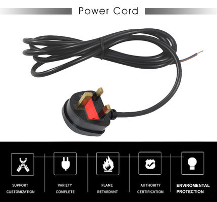 Reino Unido 3 pin BS1363 a IEC C13 Cordão de alimentação H05VV-F 3x0,5mm2