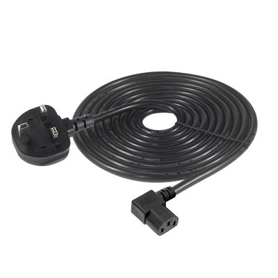 5m Cplug Reducer B Uk Plug To Iec 90 graus C13 cabo de alimentação com condutor de cobre puro
