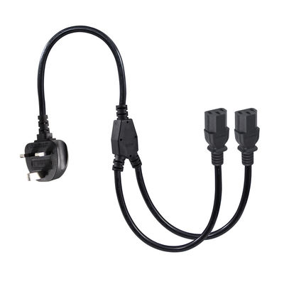 BS1363 do Reino Unido a Dual IEC C13 Y Splitter Power Cord 1-7M