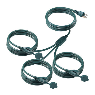 IP11 Cor Verde Multi Ways Us Cord 515P Para 3X Nema 515R Máquinas de tomada de saída elétrica Splitter de cabo de alimentação