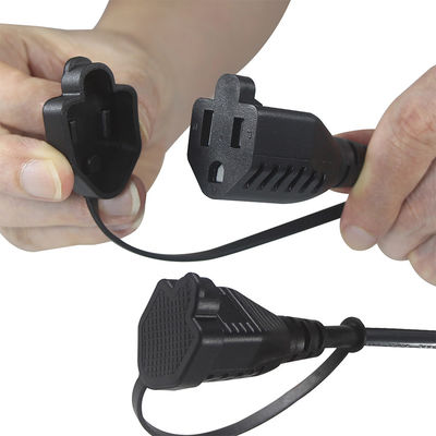 NEMA 5-15P 3x5-15R Y Splitter Power Cord 3FT 16AWG Jaqueta de borracha