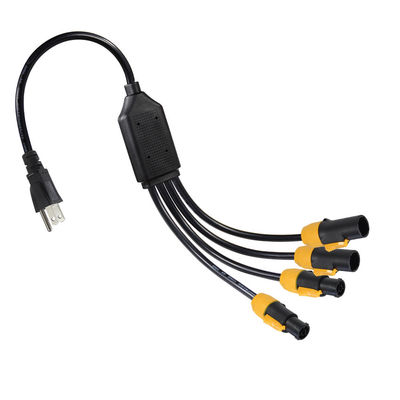PowerCON True1 Conector 4 Y Splitter Iec Extension de cabo de tomada elétrica Pdu Usa Cable de alimentação