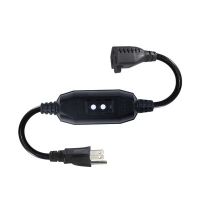 GFCI NEMA 515P a 515R Cordão de alimentação AC para computador portátil PC cabo de alimentação 4 Ft fio de extensão preto