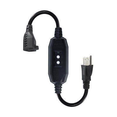 GFCI NEMA 515P a 515R Cordão de alimentação AC para computador portátil PC cabo de alimentação 4 Ft fio de extensão preto