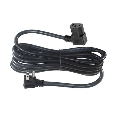 USA 3 Pin Plug para ângulo direito IEC C13 cabo de alimentação para computador 90 graus C13 conector