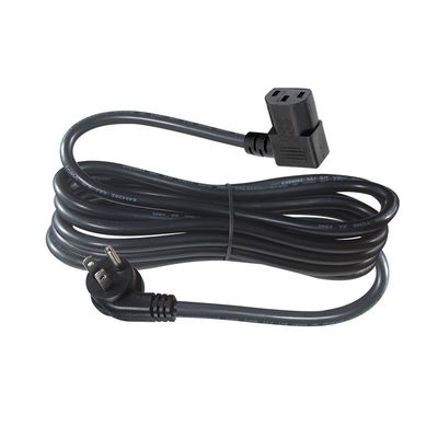 USA 3 Pin Plug para ângulo direito IEC C13 cabo de alimentação para computador 90 graus C13 conector