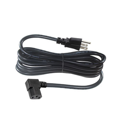 USA 3 Pin Plug para ângulo direito IEC C13 cabo de alimentação para computador 90 graus C13 conector