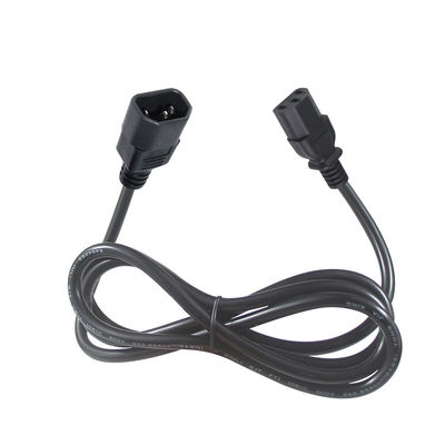 VDE Certified 3Ft IEC C13 a C14 Cabo de extensão de macho para fêmea para PC de escritório UPS