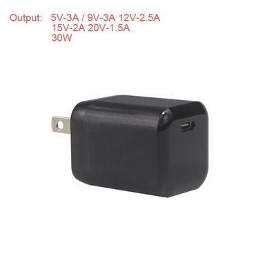 Carregador de computador portátil universal GaN PD de porta única 30W 20W 20V Super rápido