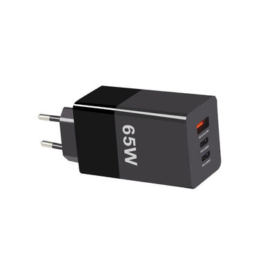 USB-C PD3.0 inserção cega 65w Gan carregador Adaptador de carregador de parede