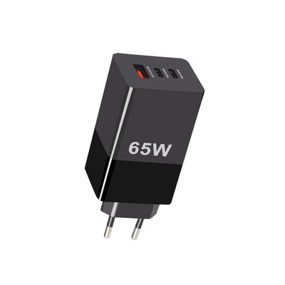 USB-C PD3.0 inserção cega 65w Gan carregador Adaptador de carregador de parede