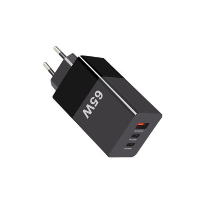 USB-C PD3.0 inserção cega 65w Gan carregador Adaptador de carregador de parede