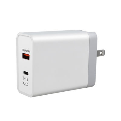 240V 45W QC 3.0 Wall Plug Adaptador de Fornecimento de Energia Para Cable Euro Usb C 2m