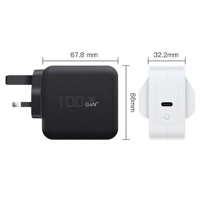 Carregador de 100 W Single Type C Carregador sem fio GaN Tech 100 W USB-C QC3.0