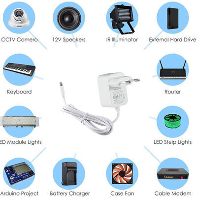 Adaptador de fonte de alimentação de comutação europeia montado na parede 5V 1A 2A 3A Eu Plug Ac Dc