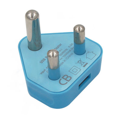África do Sul Índia Plug Adaptador de fonte de alimentação Adaptador de alimentação de telefone móvel 5Volt 3Pin