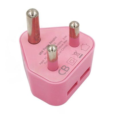África do Sul Índia Plug Adaptador de fonte de alimentação Adaptador de alimentação de telefone móvel 5Volt 3Pin