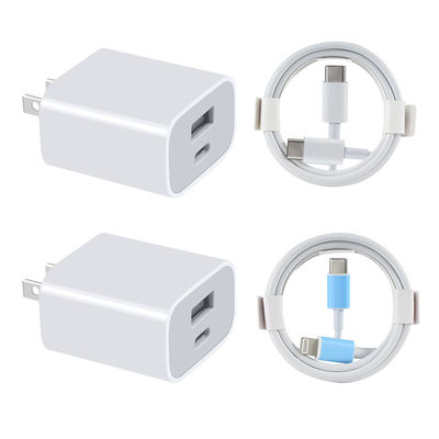 QC Dual Port 20W Carregador USB C Para Jogadores de Video Game Carregamento Rápido