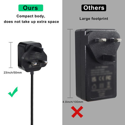 12V 1.5A britânico AC para DC 5.5*2.1 5.5*2.5mm adaptador de alimentação com certificado ROHS