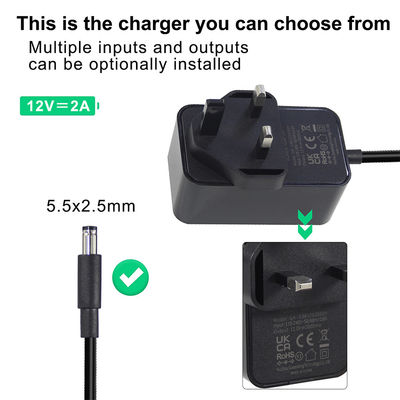 Adaptador de alimentação AC de 12 V 1 A 12 W com tomada do Reino Unido