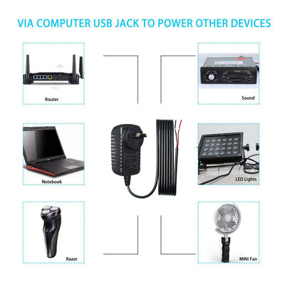 AU Plug In Dc Adaptador de alimentação 5V 3A Saída para monitor LED e carregamento rápido