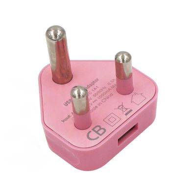 Carregador de viagem USB duplo 5V 2.1A para África do Sul e Índia