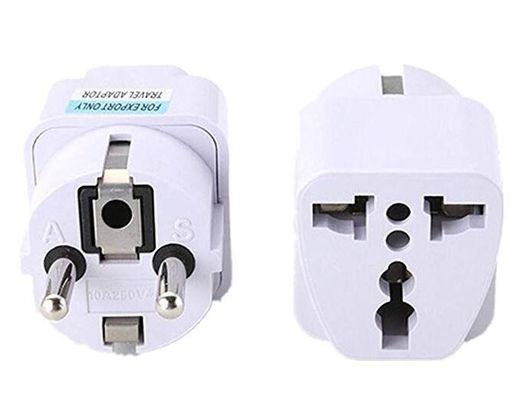 Adaptador de tomada europeu para Reino Unido 250V 10A ABS+Cobre para viagem