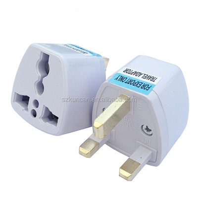 Adaptador de tomada europeu para Reino Unido 250V 10A ABS+Cobre para viagem