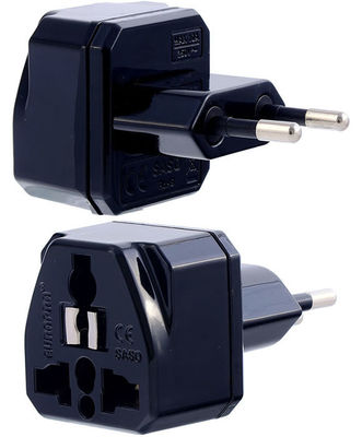 Adaptador de tomada europeu para Reino Unido 250V 10A ABS+Cobre para viagem