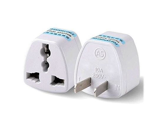Adaptador de tomada europeu para Reino Unido 250V 10A ABS+Cobre para viagem