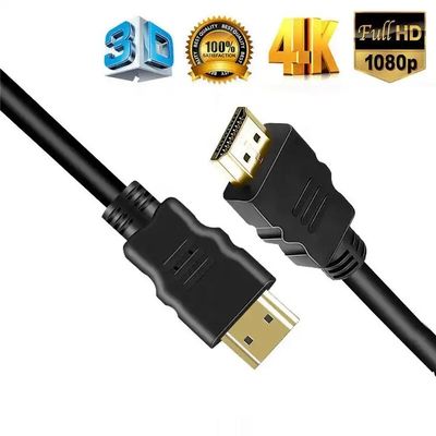 1M-30M Cable HDMI preto 4K com proteção de tranças 24k Revestido de ouro macho-homem 2.0 3D 60Hz