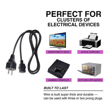 30A 240V Cabo 1.5mm Shuko VDE Amplificador Cordão IECC19 Conector Feminino Pdu Ac Plug