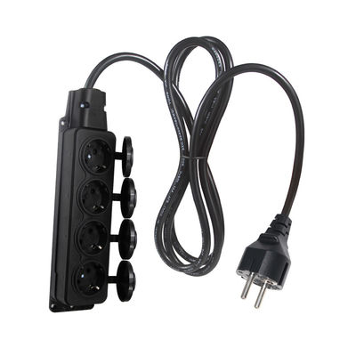 Europa Schuko Cabos Adaptador Tipo F Plug Cable Soquete de alimentação 4x tomadas Eu Cordão de extensão