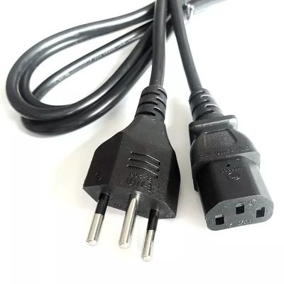 Swiss Plugs Cabo de alimentação Plug Mains Cablagem Suíça Plug Preto/Branco 250V Swiss Plugs Cabo de alimentação