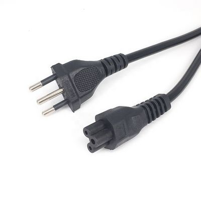 IEC320 C5 3 cordão de alimentação de pin redondo para o Brasil NBR14136 padrão 3x0.75 núcleo quadrado