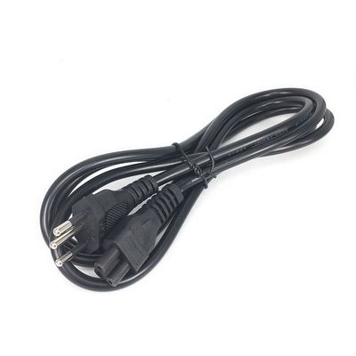IEC320 C5 3 cordão de alimentação de pin redondo para o Brasil NBR14136 padrão 3x0.75 núcleo quadrado