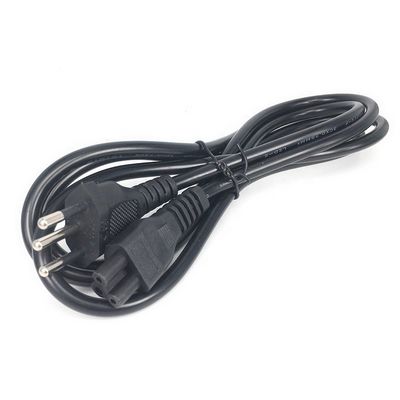 IEC320 C5 3 cordão de alimentação de pin redondo para o Brasil NBR14136 padrão 3x0.75 núcleo quadrado