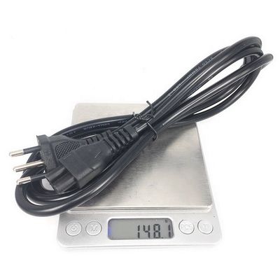 IEC320 C5 3 cordão de alimentação de pin redondo para o Brasil NBR14136 padrão 3x0.75 núcleo quadrado