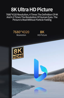 Cabo HDMI 2.1 8K60Hz 4K120Hz 48Gbps Banhado a Ouro