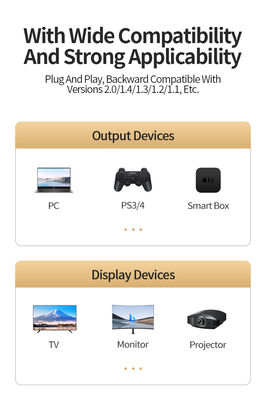Cabo HDMI 2.1 8K60Hz 4K120Hz 48Gbps Banhado a Ouro