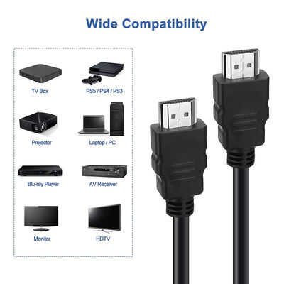 OEM/ODM 3m 4K 3D HDMI Cable Revestido de Ouro Homem a Homem Vídeo Cable PVC Molding